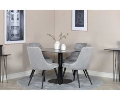 Venture Design Valgomasis stalas, Estelle, ø106 cm, Juodas