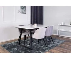 Venture Design Valgomasis stalas, Estelle, 140x90 cm, Balta