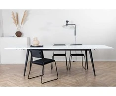 Venture Design Valgomasis stalas, Jimmy, 195x76 cm, Balta