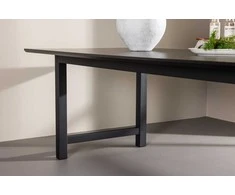 Venture Design Valgomasis stalas, Kiekis, 220x100 cm, Juodas