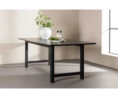 Venture Design Valgomasis stalas, Kiekis, 220x100 cm, Juodas