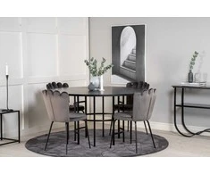 Venture Design Valgomasis stalas, Kopenhaga, ⌀140 cm, Juodas
