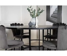 Venture Design Valgomasis stalas, Kopenhaga, ⌀140 cm, Juodas