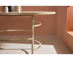 Venture Design Valgomasis stalas, Kopenhaga, ⌀140x74 cm, balta kalkė