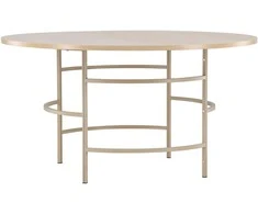 Venture Design Valgomasis stalas, Kopenhaga, ⌀140x74 cm, balta kalkė