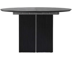Venture Design Valgomasis stalas, Matilda ištraukiamas, ø130 cm, Juodas