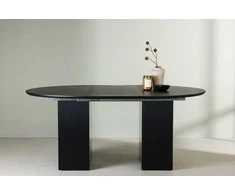 Venture Design Valgomasis stalas, Matilda ištraukiamas, ø130 cm, Juodas