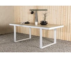 Venture Design Valgomasis stalas, Merlo, 200x90 cm, Balta
