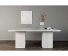 Venture Design Valgomasis stalas, Olga, 200x90 cm, Balta