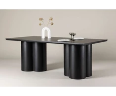 Venture Design Valgomasis stalas, Olivia, 210x100 cm, Juodas