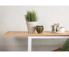 Venture Design Valgomasis stalas, Panama, 75x224x100 cm, Balta