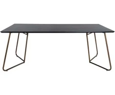 Venture Design Valgomasis stalas, Petra, 75x190x90 cm, Juodas