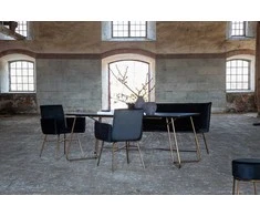 Venture Design Valgomasis stalas, Petra, 75x190x90 cm, Juodas