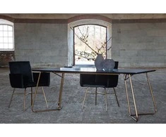 Venture Design Valgomasis stalas, Petra, 75x190x90 cm, Juodas