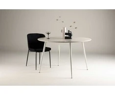 Venture Design Valgomasis stalas Plaza, ⌀120 cm, smėlio spalvos