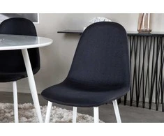 Venture Design Valgomasis stalas, Plaza, 100 cm, Balta, Valgomasis kėdė, Polar, 53x87x44 cm, Juoda