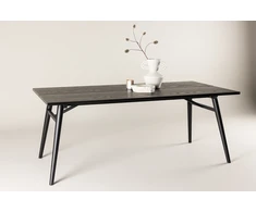 Venture Design Valgomasis stalas, Stilingas Ištraukiamas stalas, 195x95 cm, Juodas