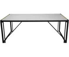 Venture Design Valgomasis stalas, Teksasas, 200x100 cm, Pilka