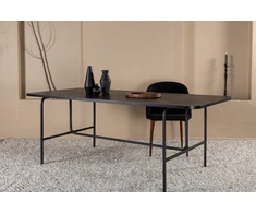 Venture Design Valgomasis stalas, Uno, 200x90 cm, Juodas