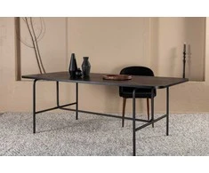 Venture Design Valgomasis stalas, Uno, 200x90 cm, Juodas