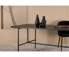 Venture Design Valgomasis stalas, Uno, 200x90 cm, Juodas
