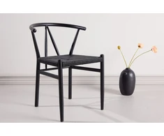 Venture Design Valgomojo kėdė Alfons 41x46x41 cm Juoda Plieninė Virvė