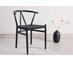 Venture Design Valgomojo kėdė Alfons 41x46x41 cm Juoda Plieninė Virvė