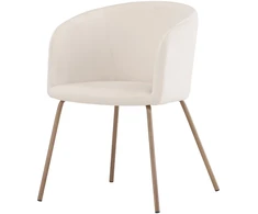 Venture Design Valgomojo kėdė Berit 46x45x47 cm smėlio spalvos veliūro apmušalas