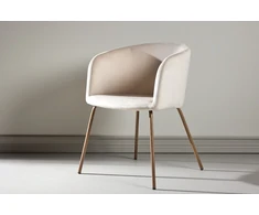Venture Design Valgomojo kėdė Berit 46x45x47 cm smėlio spalvos veliūro apmušalas