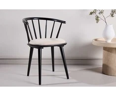 Venture Design Valgomojo kėdė Bobby 50x48 cm Juoda Smėlio Spalva Guminė Mediena
