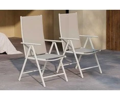 Venture Design Valgomojo kėdė Break smėlio spalvos, aliuminis, sulankstoma, reguliuojama atlošo dalis