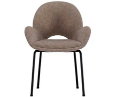 Venture Design Valgomojo kėdė Florensa 50x46x42 cm Ruda aksominė, komplektas 2 vnt