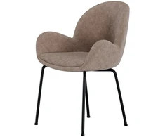 Venture Design Valgomojo kėdė Florensa 50x46x42 cm Ruda aksominė, komplektas 2 vnt
