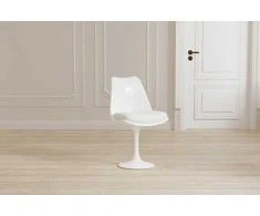 Venture Design Valgomojo kėdė Hamden 48x42 cm Balta audinys