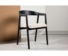 Venture Design Valgomojo kėdė Långön 49x48 cm Juoda Smėlio spalvos audinys