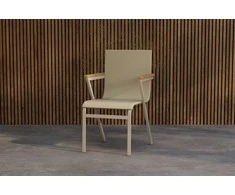 Venture Design Valgomojo kėdė Mexico, smėlio spalvos, aliuminis, tekstilenas, tikmedis