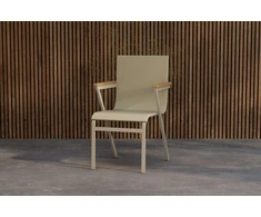 Venture Design Valgomojo kėdė Mexico, smėlio spalvos, aliuminis, tekstilenas, tikmedis