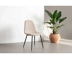 Venture Design Valgomojo kėdžių komplektas (2 vnt.), juoda/šviesiai ruda bouclé