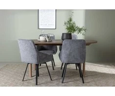 Venture Design Valgomojo komplektas Andy valgomojo stalas ir Rosie valgomojo kėdė 180x75 cm natūrali medžiaga