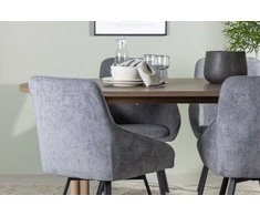 Venture Design Valgomojo komplektas Andy valgomojo stalas ir Rosie valgomojo kėdė 180x75 cm natūrali medžiaga