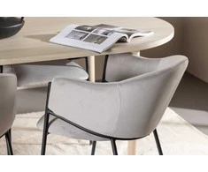 Venture Design Valgomojo komplektas Andy valgomojo stalas su Evelina valgomojo kėde 180x90 cm balintos medienos