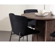 Venture Design Valgomojo komplektas Bootcut stalas su Modesto kėdėmis 110 cm Mocha poliesteris