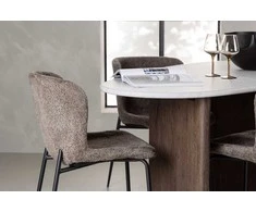 Venture Design Valgomojo komplektas Grönvik valgomojo stalas ir Modesto valgomojo kėdė 180x75 cm pilka