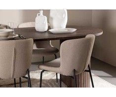 Venture Design Valgomojo komplektas Härön valgomojo stalas su Modesto valgomojo kėdė 200x90 cm Mocha