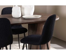 Venture Design Valgomojo komplektas Härön valgomojo stalas su Polar valgomojo kėde 200x90 cm Mocha plienas