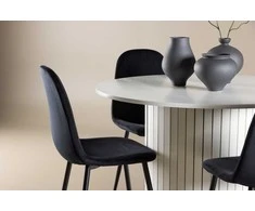 Venture Design Valgomojo komplektas Härön valgomojo stalas su Polar valgomojo kėde 110 cm balta juoda