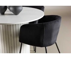 Venture Design Valgomojo komplektas Härön su kėdėmis Berit 110 cm Balta Juoda