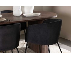 Venture Design Valgomojo komplektas Härön valgomojo stalas su Berit valgomojo kėde 200x90 cm Mocha