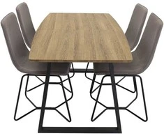 Venture Design Valgomojo komplektas Inca 160x200x85x75 cm Juodas