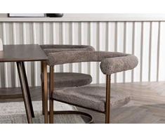 Venture Design Valgomojo komplektas Kaseidon valgomojo stalas ir Morning valgomojo kėdė 80x120 cm juoda guminė mediena